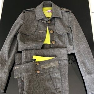 bebe Tweed Blazer & Pants Set